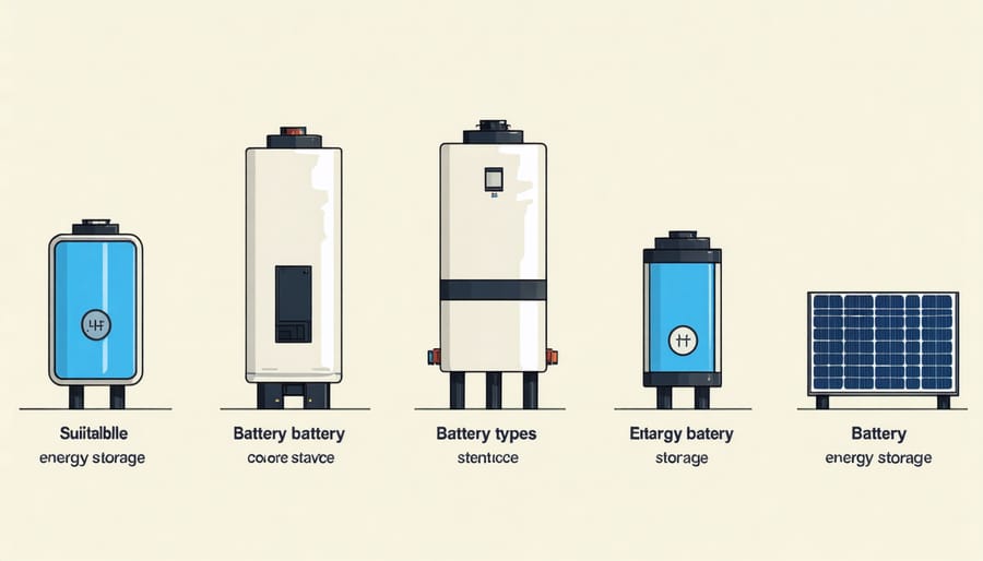 Visual comparison of battery options for home energy storage systems