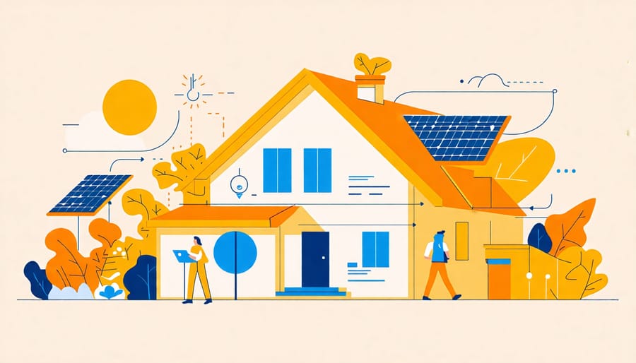 Diagram illustrating how PACE financing incorporates solar costs into a homeowner's property tax payments