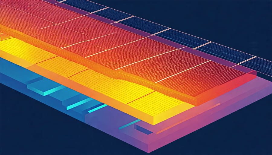 Conceptual illustration showing the structure of perovskite solar cells