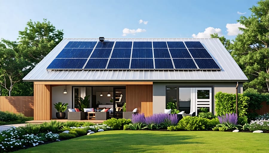 Example of a solar battery storage system installed in a home, showcasing energy independence