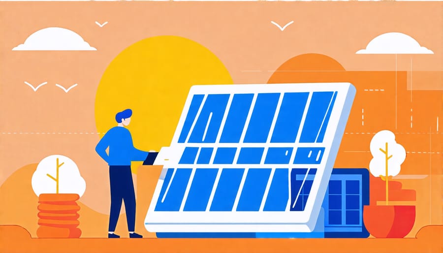 Conceptual representation of solar costs, savings, and financing options