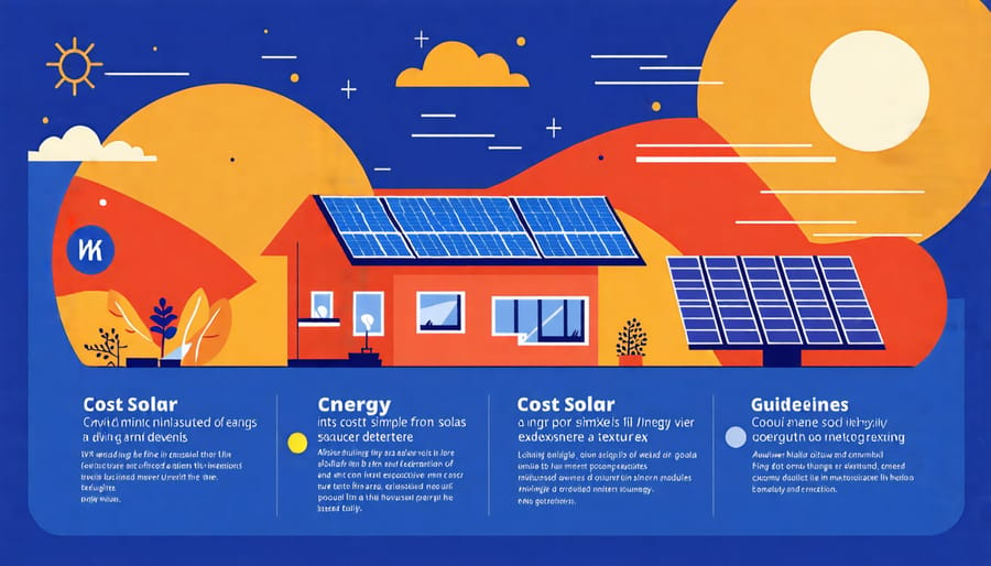 Illustration of the financial savings possible with solar energy installations