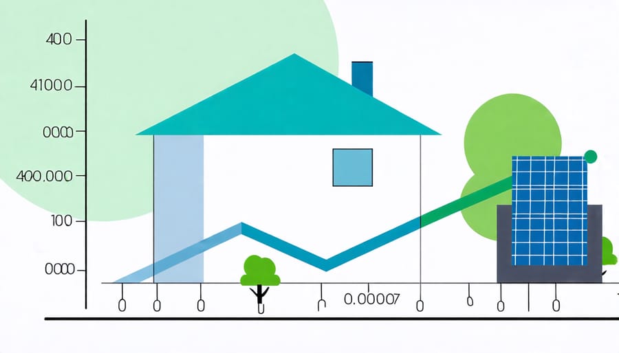 Graph illustrating increase in home resale value after installing solar panels