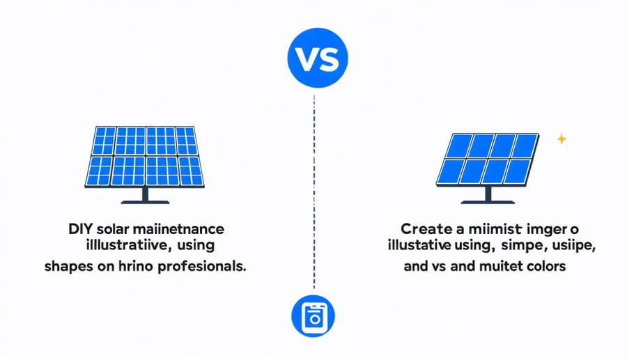 Infographic illustrating the cost comparison between DIY and professional solar panel maintenance