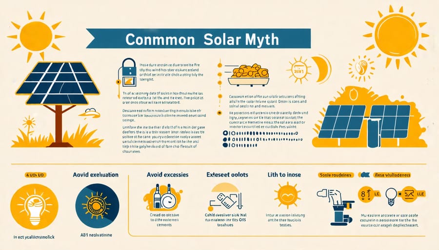 Infographic dispelling misconceptions about residential solar power