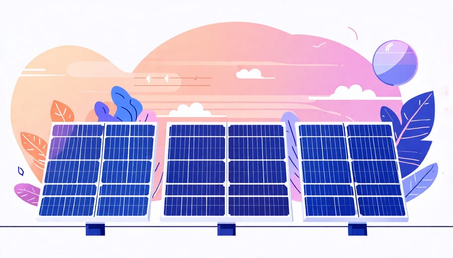 Graphic showing comparative efficiency of different solar panel types