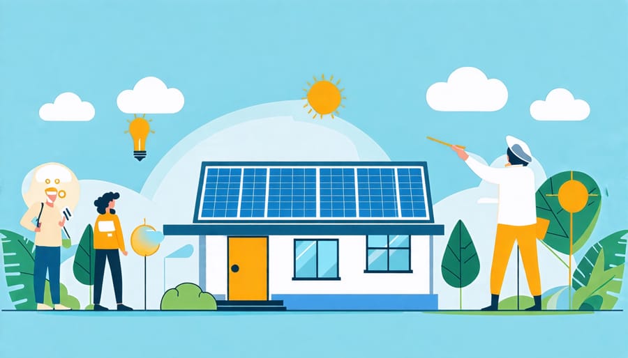 Visual representation of various entities like government bodies and non-profits offering solar panel grants