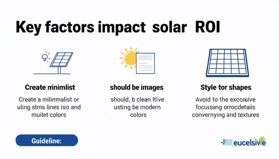 Illustration of variables affecting solar panel return on investment