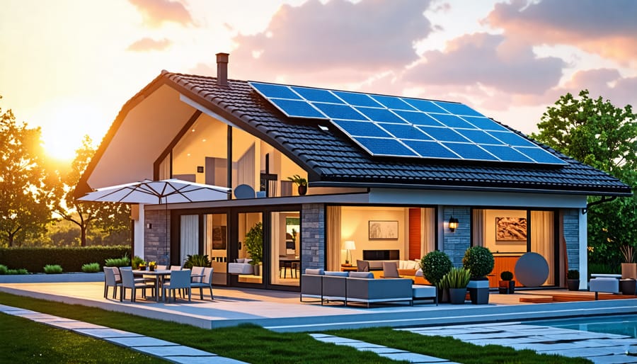 Solar-powered smart home with energy management technology