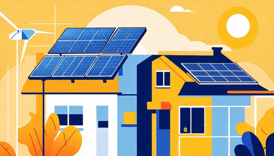 Bar graph comparing lower energy costs of solar-powered security systems to higher costs of traditional systems