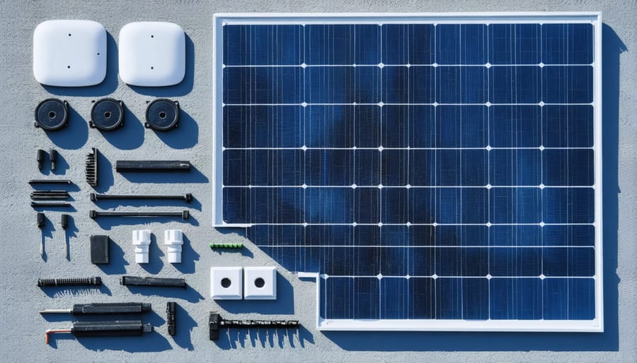 Solar panel parts separated during the recycling process