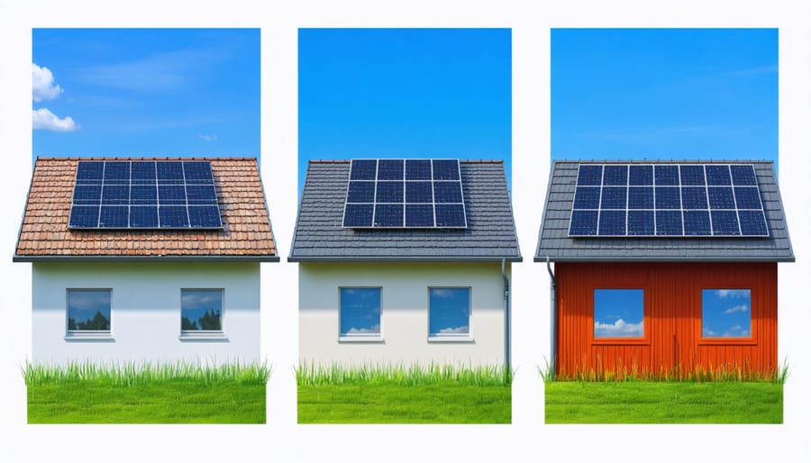 Examples of different solar system sizes on residential homes