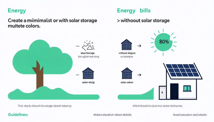 Graphical representation of potential energy bill savings from using solar storage