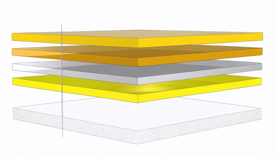 Detailed illustration of perovskite solar cell layers and components