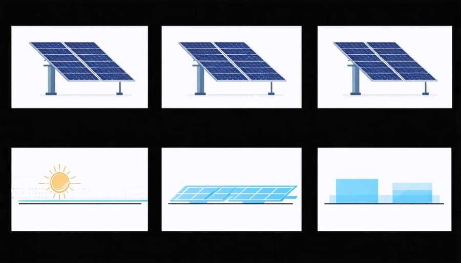 Diagram highlighting key areas to check during solar panel visual inspection