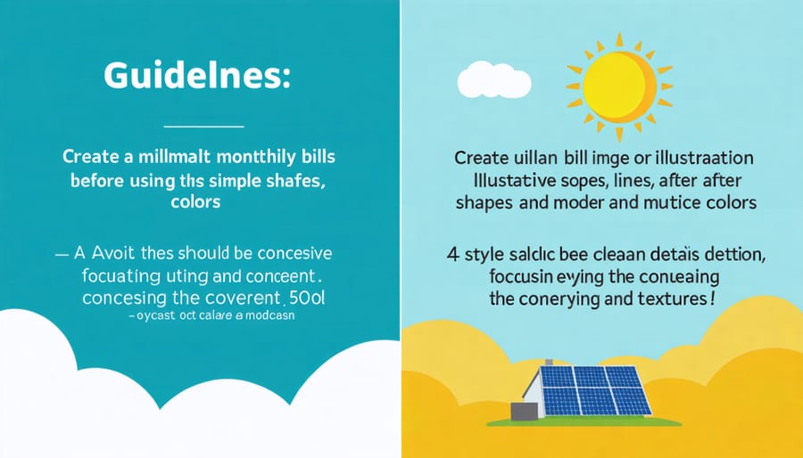 Chart comparing average monthly electricity costs before and after solar panel installation, showing significant savings