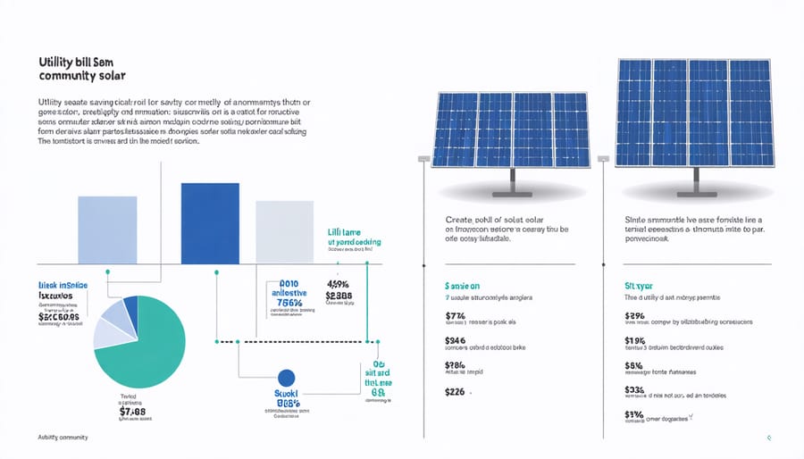 Graph displaying typical monthly savings achieved through community solar program enrollment