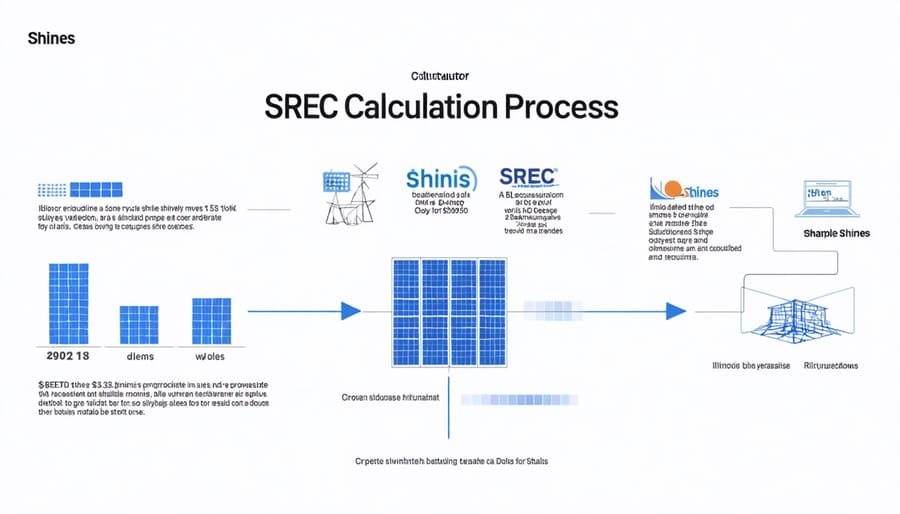 Illinois Shines SREC calculation process diagram