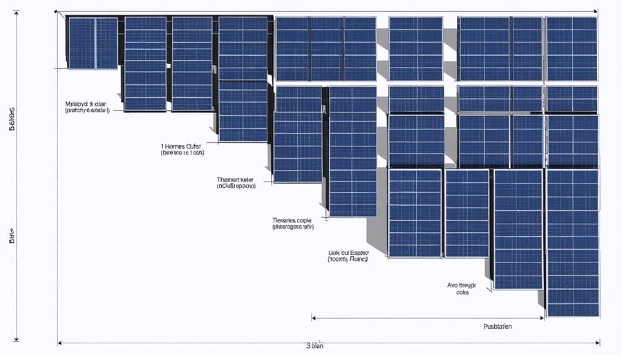 3D visualization of solar panel layout optimization for various roof designs