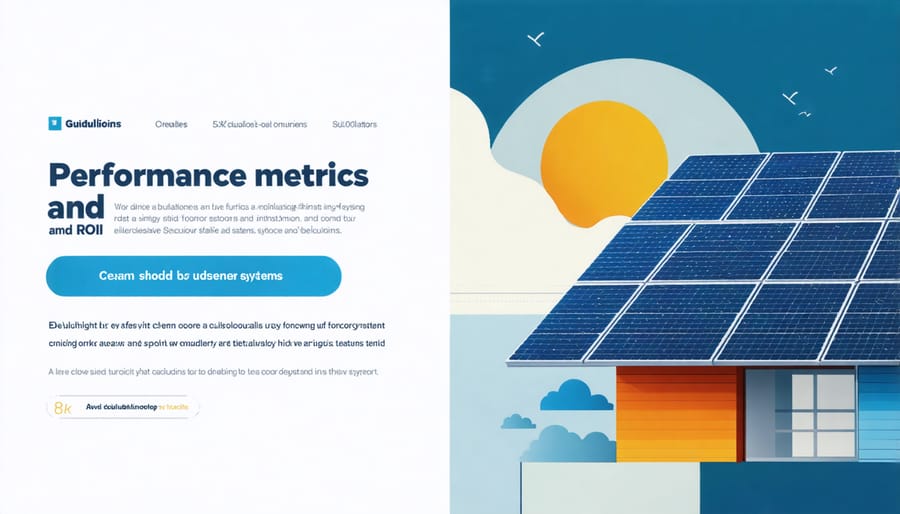 Visual representation of solar system financial benefits including graphs and ROI data