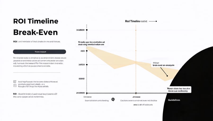 Chart displaying investment recovery timeline and profit projections for a 1MW solar plant