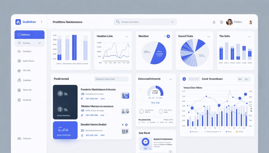 Smart device displaying solar system monitoring dashboard with maintenance predictions and performance analytics