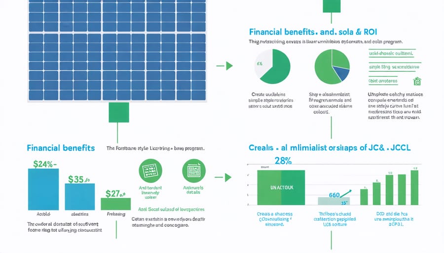 Chart displaying solar savings and investment returns over time