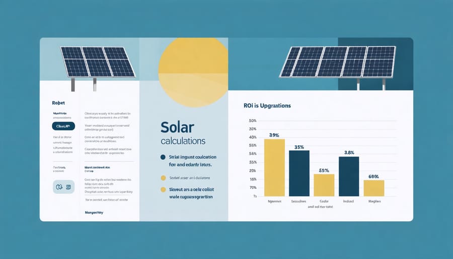 Infographic displaying financial benefits and payback period of various solar upgrade options