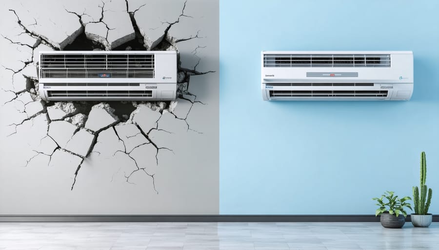 Side-by-side comparison of emergency HVAC repairs versus preventive maintenance