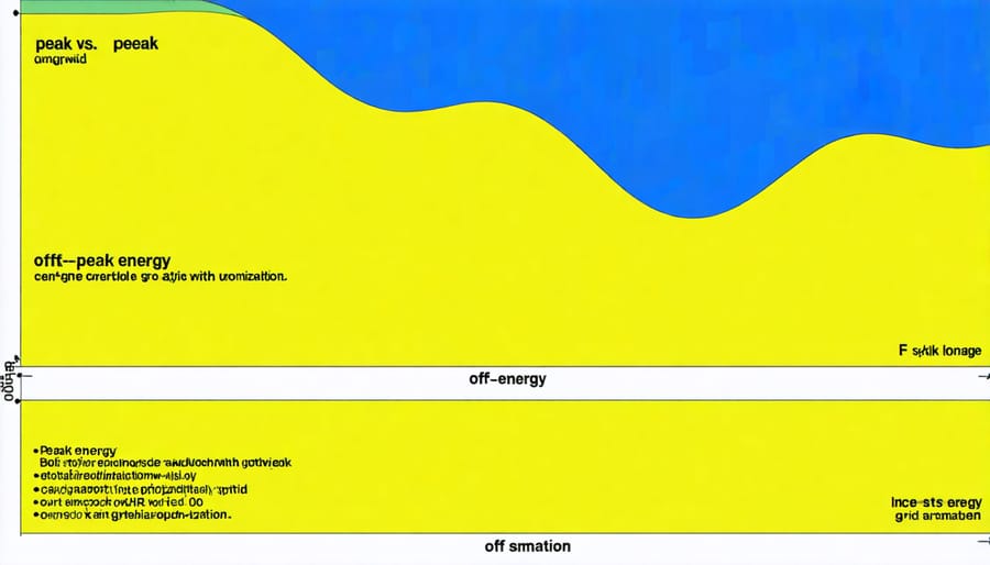 Visual comparison of energy consumption patterns before and after smart grid implementation