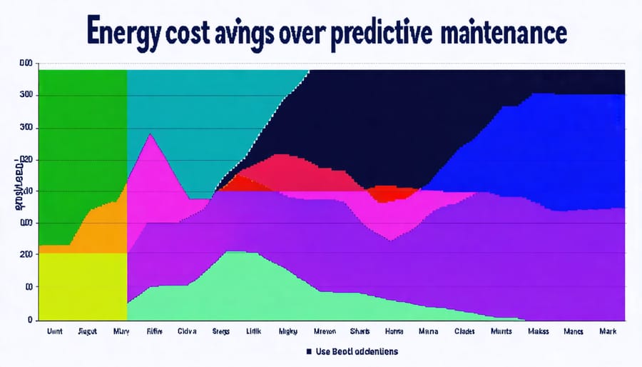 Chart demonstrating reduced energy costs after implementing predictive maintenance