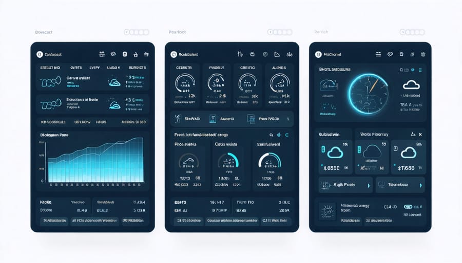 Interactive solar energy management dashboard displaying AI predictions and energy flows