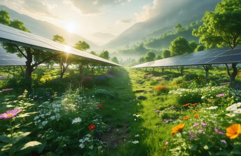 Solar Farms Transform Wasteland into Thriving Green Ecosystems