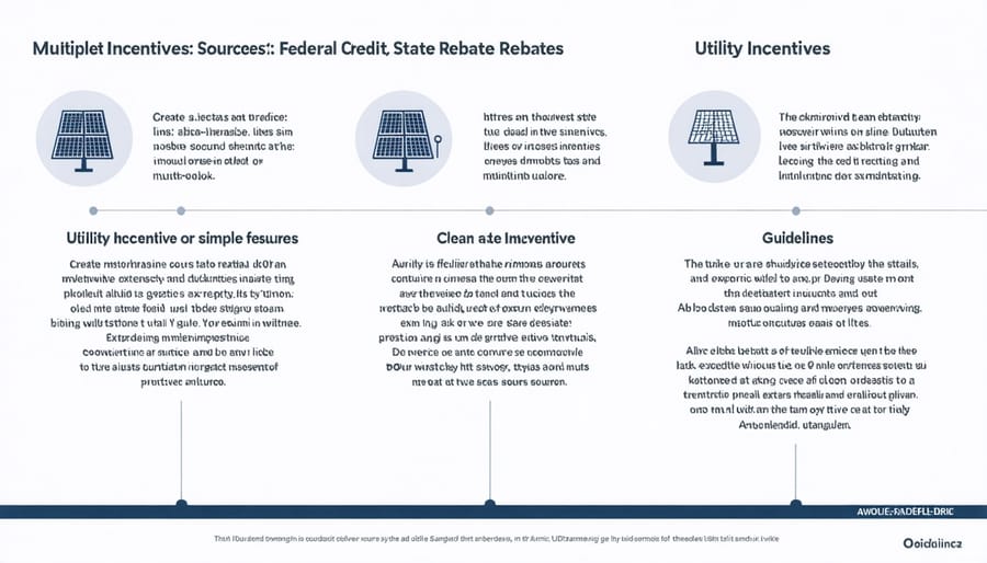 Visual diagram of stackable solar incentives and rebates